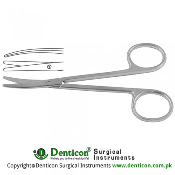 Metzenbaum-Fino Delicate Dissecting Scissor Curved - Blunt/Blunt Slender Pettern Stainless Steel, 14.5 cm - 5 3/4"